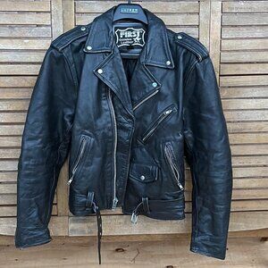 First Genuine Leather - Vintage Motorcycle Jacket - 1990's